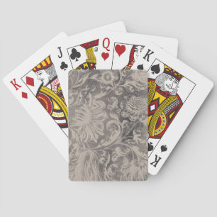 Aged Floral Poker Cards