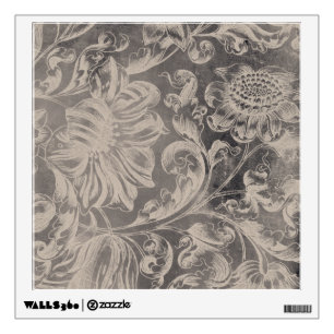 Aged Floral Wall Decal