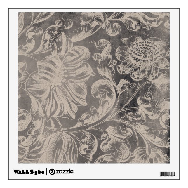 Aged Floral Wall Decal (Front)