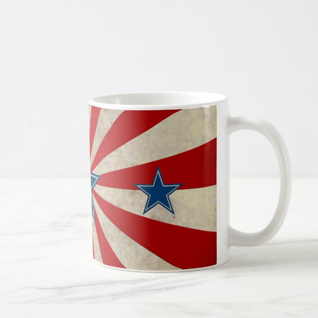 Aged Glory - Red, White and Blue Coffee Mug (Right)
