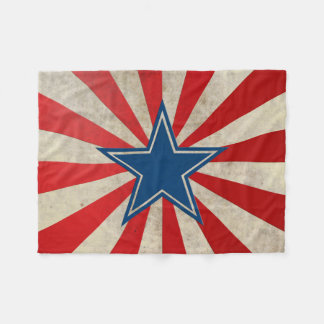 Aged Glory - Red, White and Blue Fleece Blanket