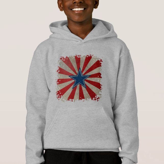 Aged Glory - Red, White and Blue Hoodie (Front)