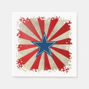 Aged Glory - Red, White and Blue Paper Napkins