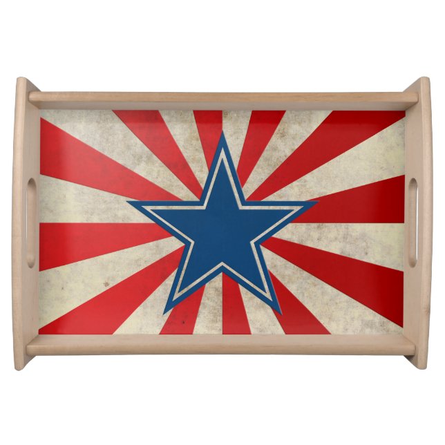 Aged Glory - Red, White and Blue Serving Tray (Front)