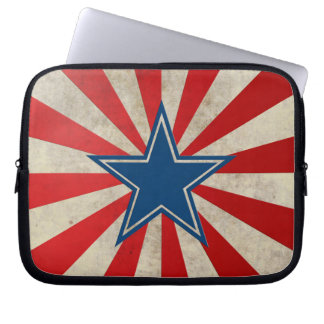 Aged Glory - Red, White and Blue Stars and Stripes Laptop Sleeve