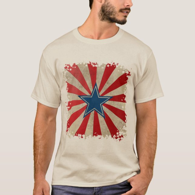 Aged Glory - Red, White and Blue T-Shirt (Front)
