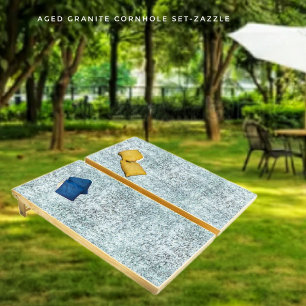 Aged Granite Cornhole Set
