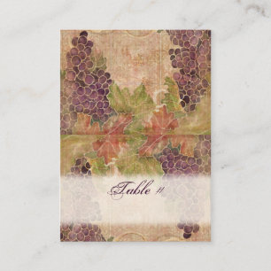 Aged Grape Vineyard Wedding Table Place Cards