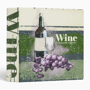 Aged grapes homemade wine tasting journal 3 ring binder