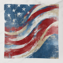 Aged Independence Day Flag Banner