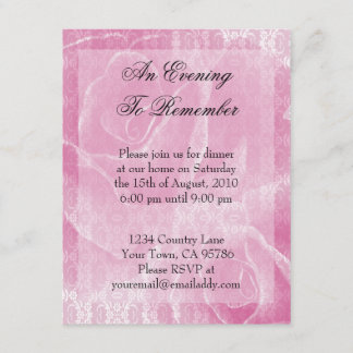 Aged Lace Roses Dinner Party Invitation