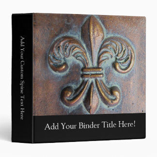 Aged-Look Fleur de Lis Binder