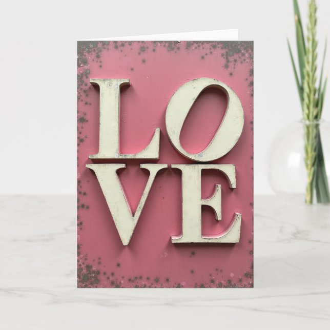 Aged Love Message Card (Front)