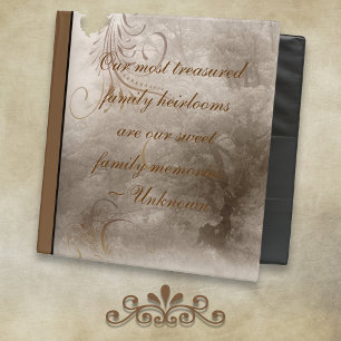 Aged Oak Tree Family History Binder