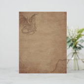 Aged paper - Dragon (Standing Front)