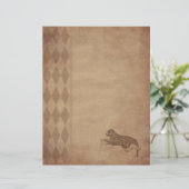 Aged paper -leopard (Standing Front)