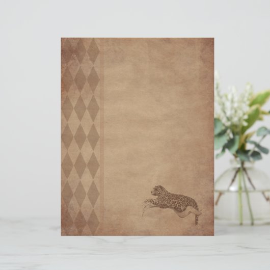 Aged paper -leopard (Standing Front)