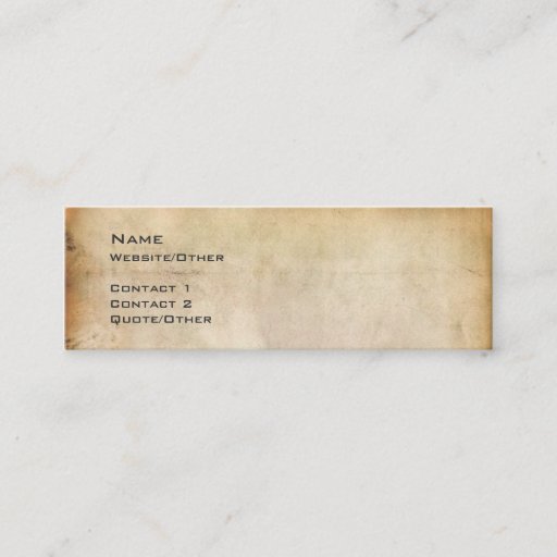 Customizable Aged Paper Business Card Template