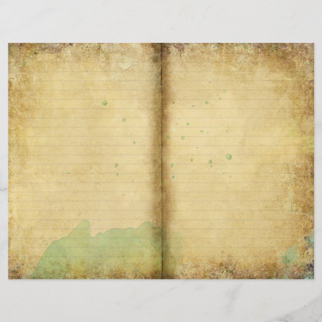 Aged Paper Nature Art Journal Page (Front)