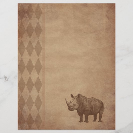 Aged paper -rhino (Front)