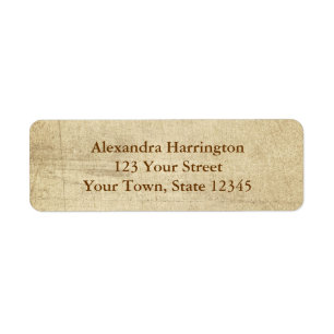 Aged Parchment Paper Look Label