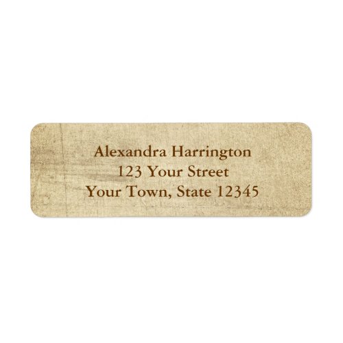 Aged Parchment Paper Look Label