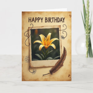 Aged Photo Birthday Card