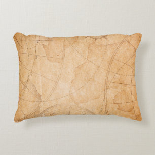 aged pirates treasure map backgroundmap,treasure,v accent pillow