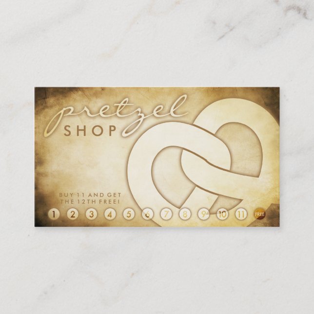 aged pretzel shop loyalty card (Front)