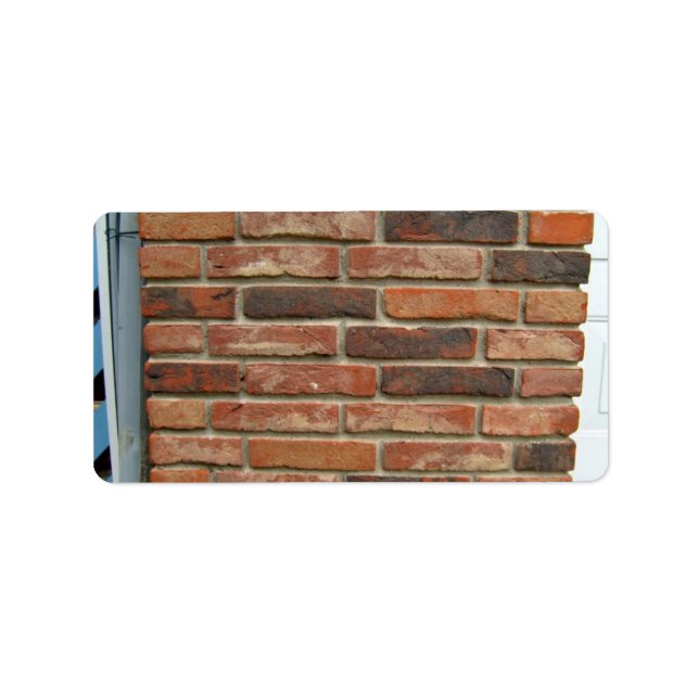 Aged Red Brick Wall Texture Label (Front)