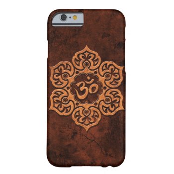 Aged Red Stone Floral Om Barely There Iphone 6 Case by JeffBartels at Zazzle