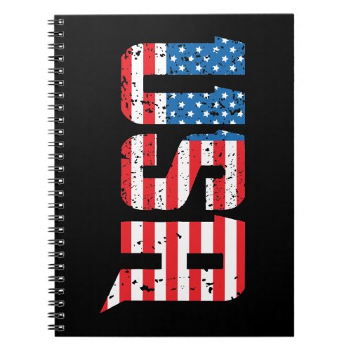 Aged red white and blue USA Notebook