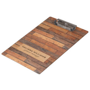 Rustic wood clipboard