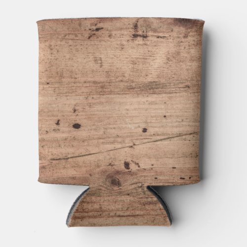 Aged Scored Wood Background Texture Can Cooler