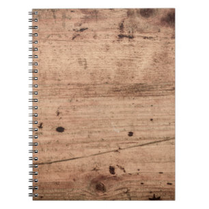 Aged Scored Wood Background Texture Notebook