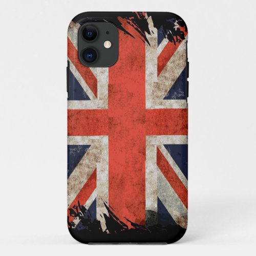 Aged shredded Union Jack iphone 5 case