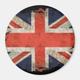 Aged shredded Union Jack Magnet