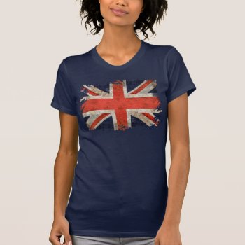 Aged Shredded Union Jack T-shirt by Auslandesign at Zazzle