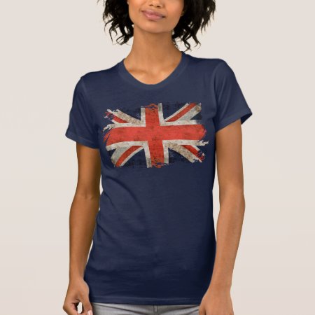 Aged Shredded Union Jack T-shirt