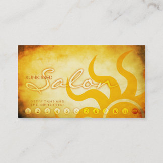aged sunkissed salon loyalty card