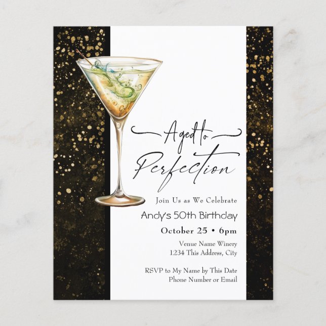 Aged to Perfect 50th Birthday Invitation  (Front)