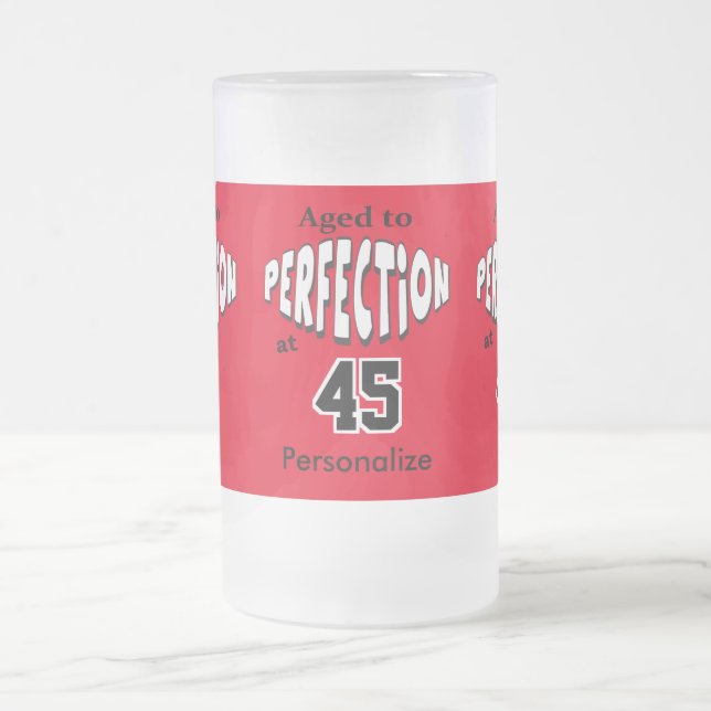 Aged to Perfection  | 00th Birthday Frosted Glass Beer Mug (Center)