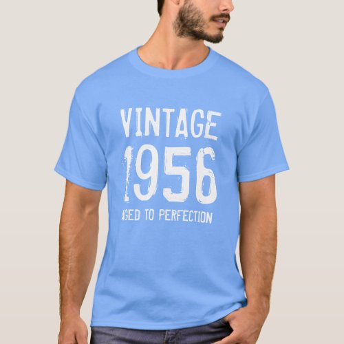 Aged to perfection 1956 mens 60th Birthday shirt