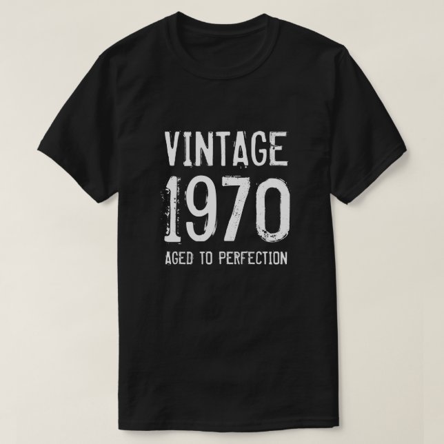 Aged to perfection 1970 men's 50th Birthday shirt (Design Front)