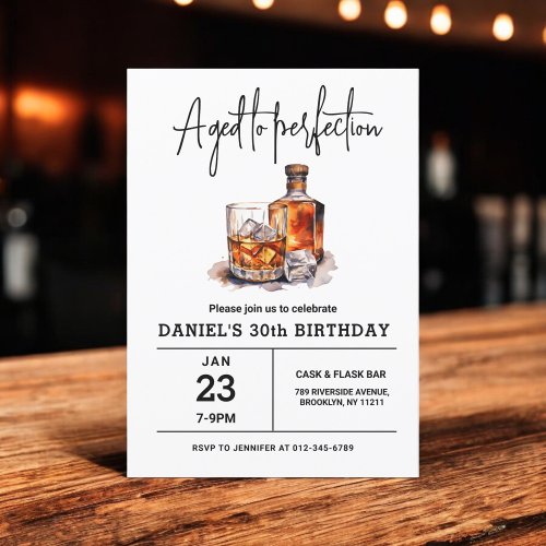 Aged to Perfection 30th Whiskey Birthday Party