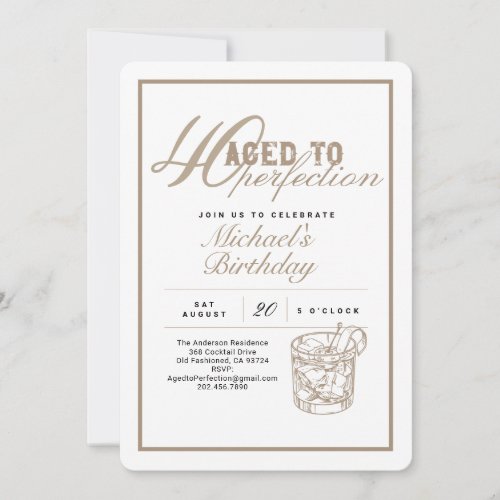 Aged to Perfection 40th Birthday Party Invitation