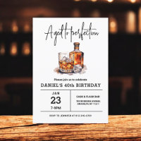Aged to Perfection 40th Whiskey Birthday Party