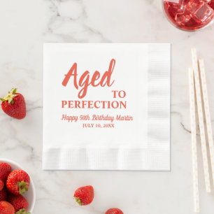 Aged To Perfection 50th Birthday Napkins
