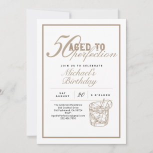 Aged to Perfection 50th Birthday Party Invitation