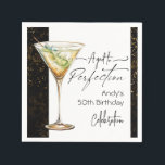 Aged to Perfection 50th Birthday Party  Napkins<br><div class="desc">Rustic Outdoor or bar birthday decor for him. Any age. Easy to personalized template. All text can be adjusted using the design option. Fun,  simple,  casual birthday items for him. Aged to perfection</div>